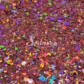 Dark Rose Galaxy Holographic Chunky Glitter - Pink/Copper Glitter
